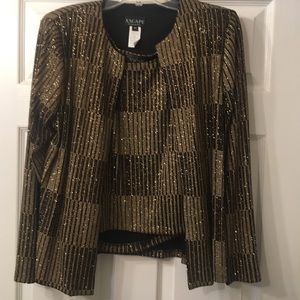 Gold and black sweater set